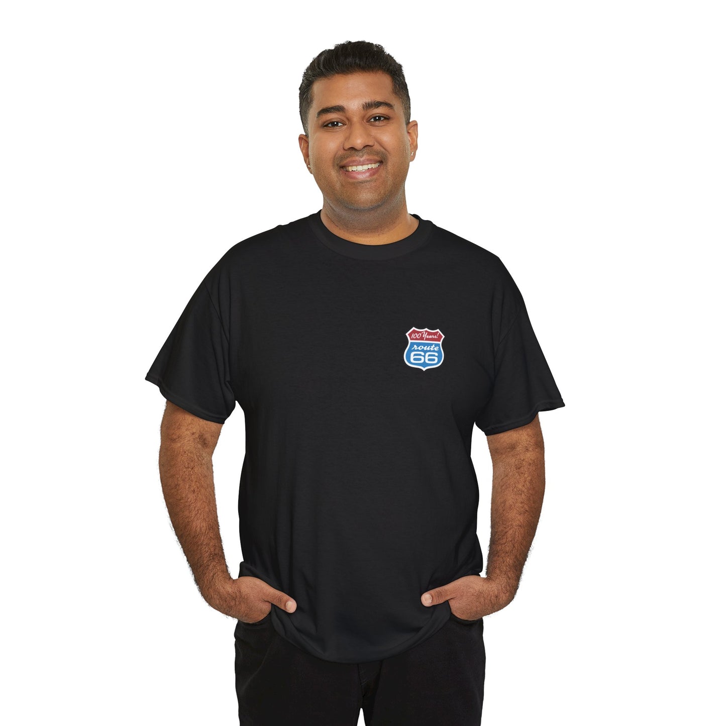 Route 66 Vintage Cars T‑Shirt — 100 Years Route 66 Sunset Graphic Tee