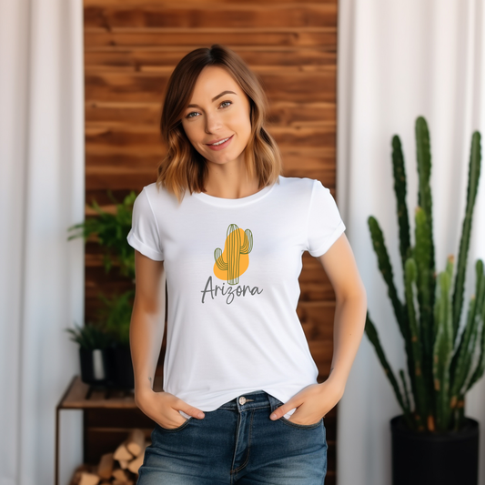 Arizona Abstract Cactus Women's Tee